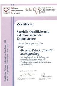 PDF - Zertifikat Spezielle Qualifizierung Endometriose - Dr. Stimmler